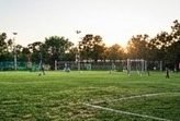 Cancha techada de noche